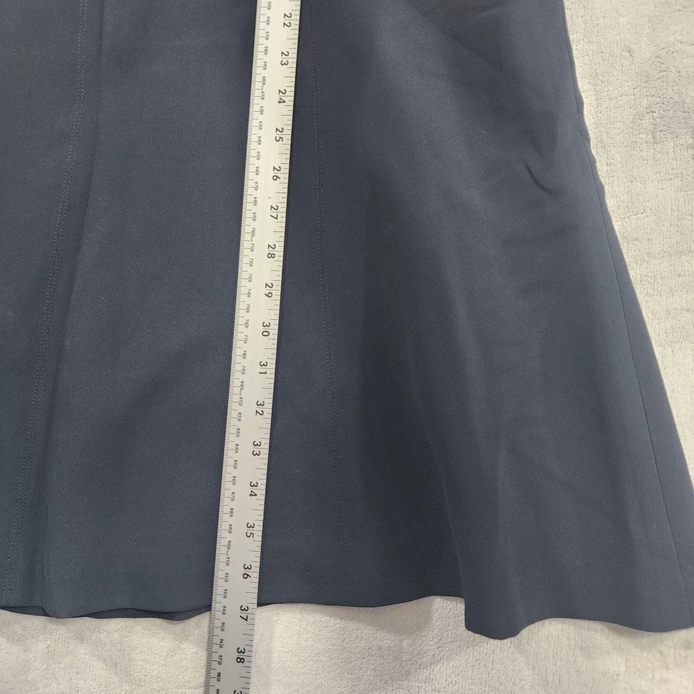 Vintage Jones New York Skirt Womens 16 Blue High Waist Flare Hem Trumpet Lined